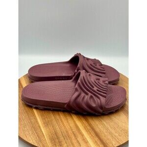 CROCS The Pollex Slide X Salehe Bembury "Huckle" Maroon Slide Sandal Women's 6